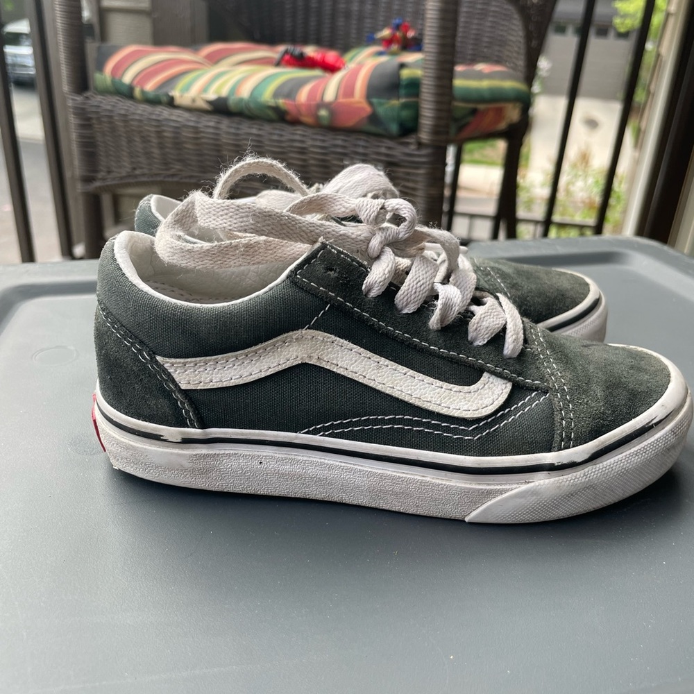 Boys Green Suede Vans